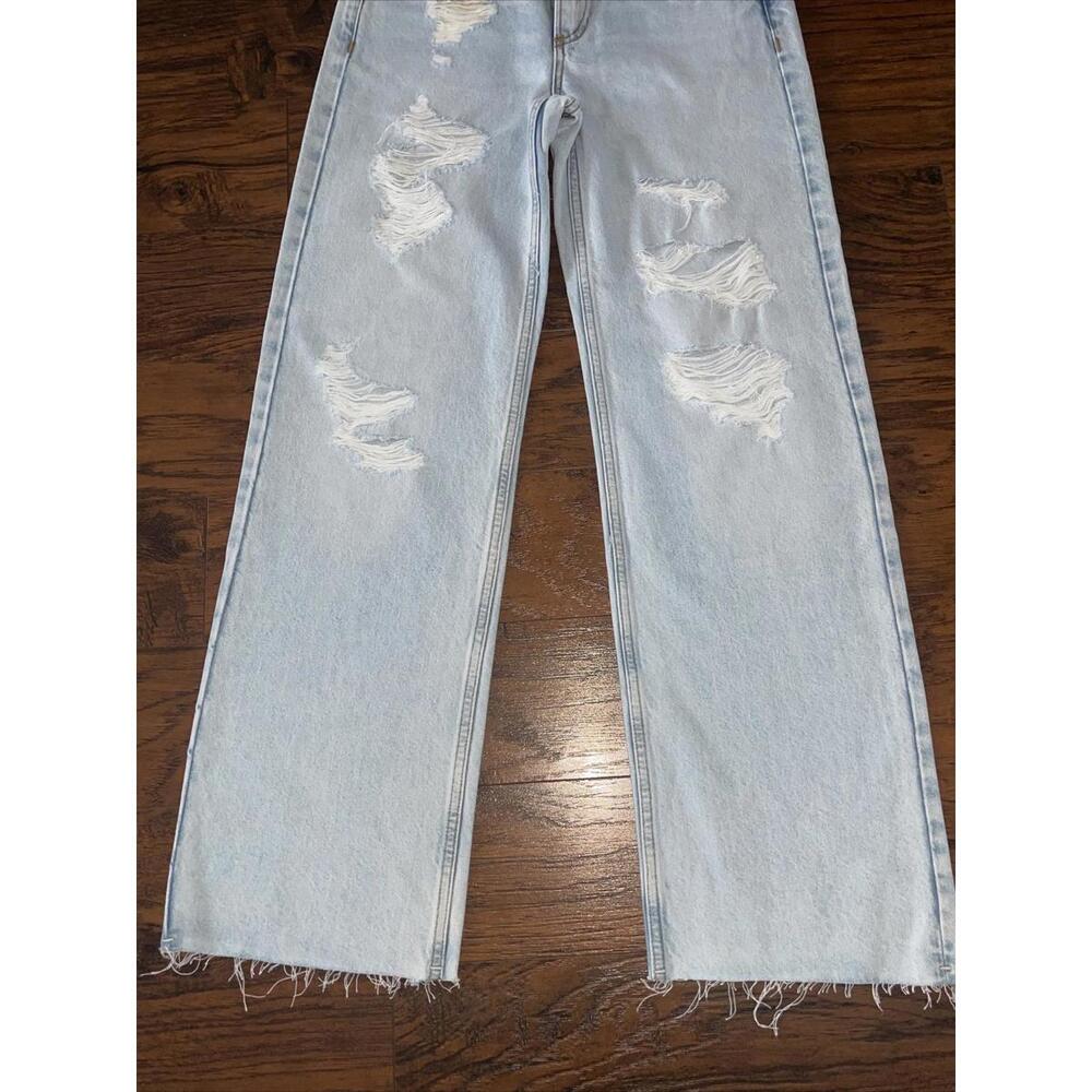 Rag & Bone Logan Mid Rise Wide Leg Distressed Blue Jeans Nwt Size 28 - Picture 3 of 8